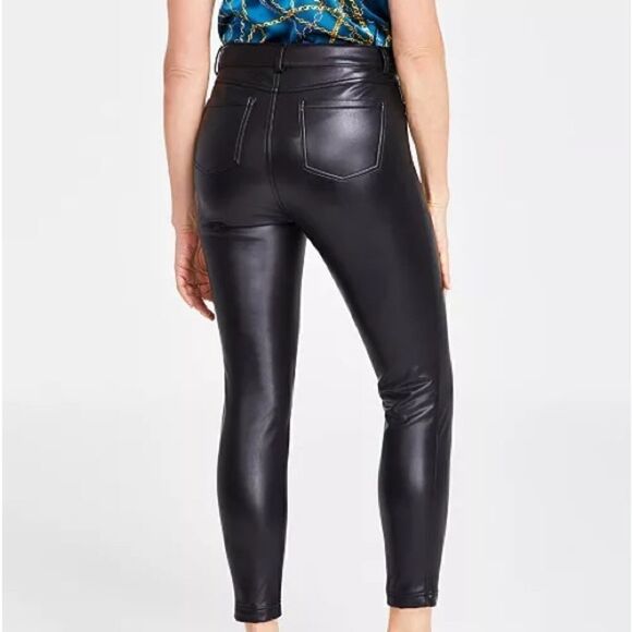 NWOT INC High Rise Pleather Skinny Pants - Picture 2 of 2